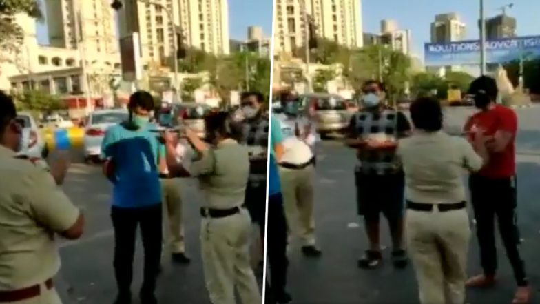 Maharashtra Police Perform 'Coronavirus Aarti' to Shame Violators of COVID-19 Lockdown in Thane; Watch Video