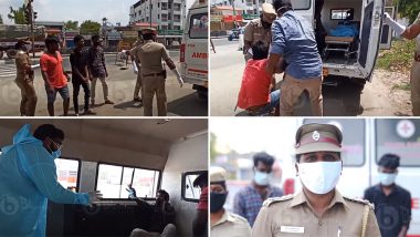 Tiruppur Police Stages Punishment For 'Lockdown Violators' by Making Them Sit With Fake Coronavirus Patients in Ambulance! Video of the Skit from Tamil Nadu Goes Viral