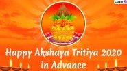 Happy Akshaya Tritiya 2020 Wishes in Advance: WhatsApp Stickers, Akha Teej HD Images, Facebook Messages & GIF Greetings to Celebrate Birthday of Parasurama
