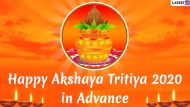 Happy Akshaya Tritiya Wishes In Advance Whatsapp Stickers Akha Teej Hd Images Facebook Messages Gif Greetings To Celebrate Birthday Of Parasurama Latestly
