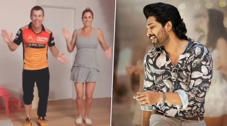 David Warner and Wife Candice Dance on Allu Arjun's Telugu Song 'Butta Bomma' (Watch Video)