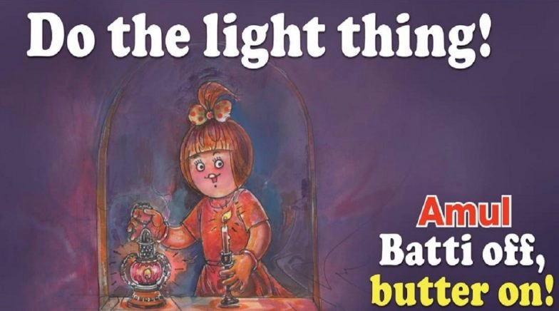 PM Narendra Modi Replies to Amul Topical on His '9 pm, 9 Minute Light-Up' Appeal
