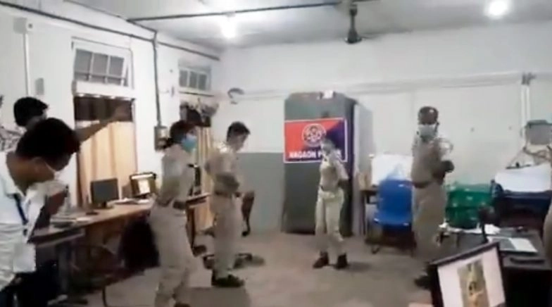 Assam Police COVID-19 Warriors Perform 'Bihu Dance' at Nagaon SP Office, Watch Video