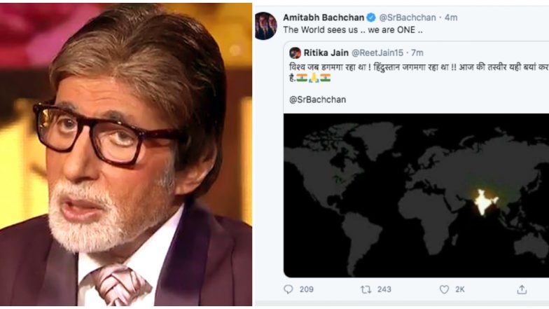 Fake NASA Satellite Pic of India Celebrating Diwali on 5th April 9 PM Reaches Amitabh Bachchan's Twitter Timeline! Big B Falls for it Again