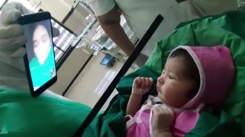 Covid-19 Positive Woman Gives Birth to Healthy Girl at Aurangabad Hospital,  Mother Sees Her Newborn on Video Call; See Pics