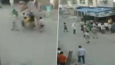 Punjab: Scuffle Breaks Out Between Shopkeepers, Police Over COVID-19 Lockdown Violation in Firozpur's Sikri Bazar Area, Watch Video