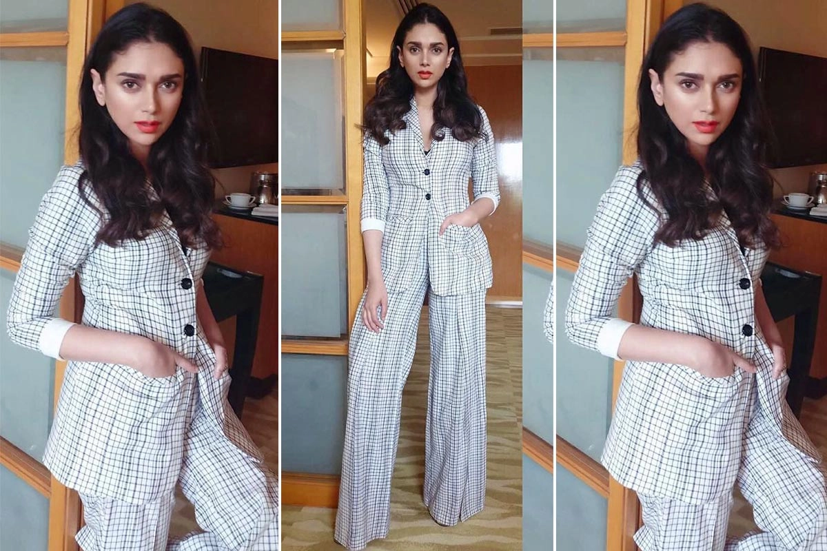 Checkered Pantsuits Fashion Trend - Aditi Rao Hydari