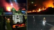 Fire in Chennai: Blaze Engulfs Garbage Dump in Ernavur Area, Locals Say Firecrackers Bursting During '9 pm, 9 Minutes' On Sunday May Be the Reason
