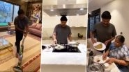 Superstar Chiranjeevi Takes Up #BetheREALMAN Challenge, Vacuums The Floor and Cooks Delicious Food for His Mom (Watch Video)