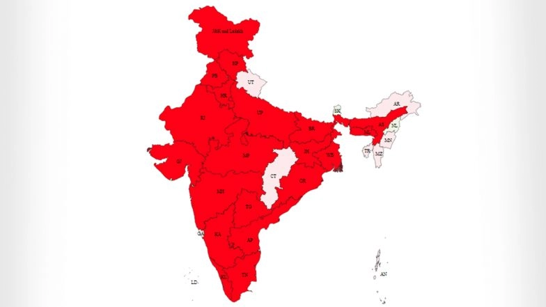 State-Wise List of 170 Coronavirus Hotspots in India; Also Know Non-Hotspot Districts And When a District is Identified as Red Zone, Orange Zone or Green Zone