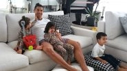Cristiano Ronaldo Seen Wearing Morning Outfit Worth Rs 2 Lakh As He Spends Time With Girlfriend Georgina Rodriguez and Children Amid Lockdown (See Pics)
