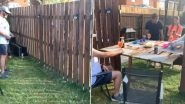 DIY Social Distancing Bar Set up by Neighbours in Quarantine; Is The Idea Completely Right? (Watch Video)