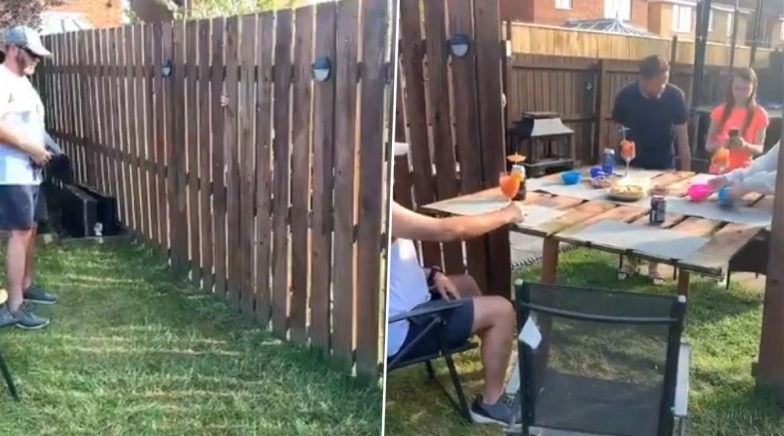 DIY Social Distancing Bar Set up by Neighbours; Is The Idea Completely Right? (Watch Video)