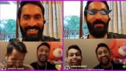 Watch the Unseen Side of KKR Captain Dinesh Karthik As He Trolls Pandya Brothers Krunal and Hardik During Instagram Live Session (See Funny Video)