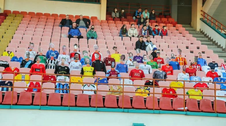 Belarus Premier League Club Dynamo Brest Use Mannequins to Replace Fans Inside the Stadium