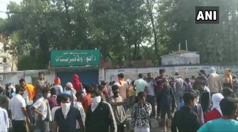 Locals Gather Near Graveyard in Ranchi
