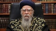 Eliyahu Bakshi-Doron, Israel's Former Chief Rabbi, Dies of COVID-19
