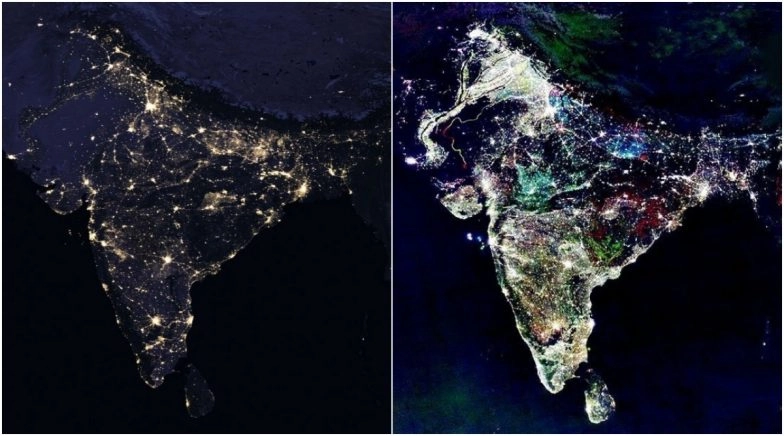 Fake 'New' NASA Satellite Pics of India During 'Diwali' Go Viral Post #9PM9Minutes Initiative