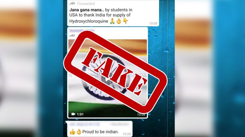 Jana Gana Mana Sung by students in USA to Thank India for Supply of Hydroxychloroquine? Know the Truth Behind Old Viral National Anthem Video by Youtuber Rickshawali