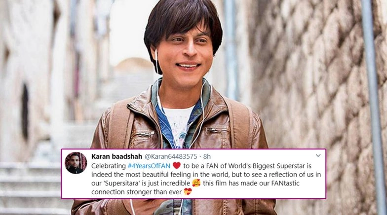 Shah Rukh Khan’s ‘Jabra Fans’ Shower Love on the Actor, Trend  #4YearsOfFAN!