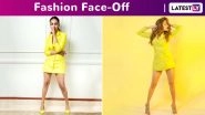 Fashion Face-Off: Kriti Kharbanda or Amruta Khanvilkar in a Neon Yellow Blazer Dress by Nayantaara? Who Wore It Better?