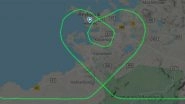 Icelandair Flight Honours Medical Workers by Drawing a Big Heart Over The Capital's Sky While Bringing in Supplies From China (View Pic)