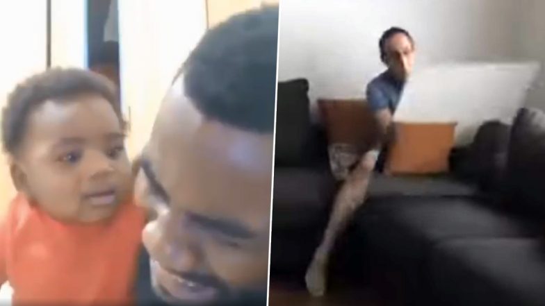 From Stopping a Crying Baby to Hiding From Them While Working, Funny Videos of Parents and Kids During Quarantine Are Too Cute To Miss!