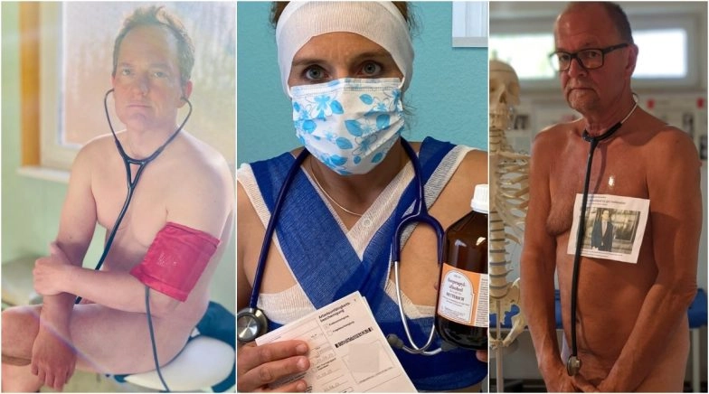 German Doctors Pose Naked Protesting Shortages of Personal Protective Equipment Amid COVID-19