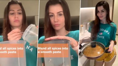 Giorgia Andriani Tries Her Hands at Goan Fish Curry, Shares Details of ‘Lockdown Cooking Recipe’ on Instagram (Watch Video)