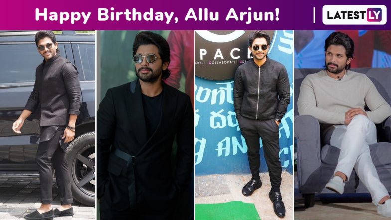 Happy Birthday, Allu Arjun! A Fabulously Crafted Fashion Sorcery With Monochrome Is Why We Love Your Simple but Always Significant Style!