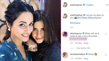 Hina Khan and Ekta Kapoor Express Their 'Kwaaaisheeeeeee' To Work on an ALTBalaji Project; Is It Happening?