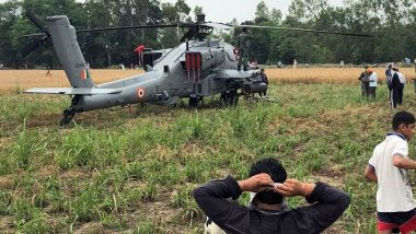 IAF Apache Helicopter Makes Emergency landing in Punjab's Hoshiarpur Due to Technical Glitch