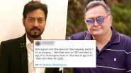 1967+53 and 1953+67=2020, Simple Maths? Don't Blame 2020 Based on This Calculation For Sad Demise of Rishi Kapoor and Irrfan Khan! Your Age+Year of Birth Always Gives You Current Year