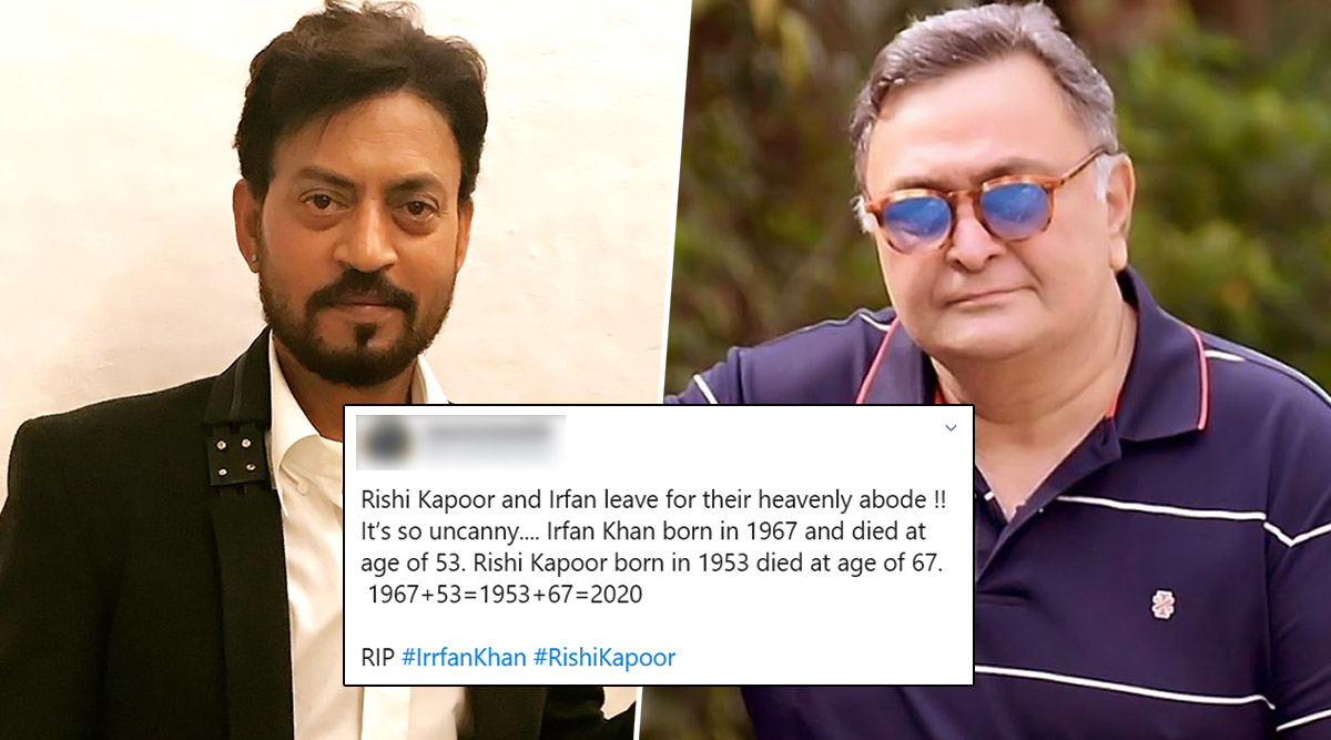 Viral News 1967 53 And 1953 67 Don T Blame For Sad Demise Of Rishi Kapoor And Irrfan Khan Latestly