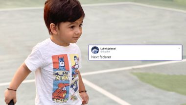 Next Roger Federer? Sania Mirza Shares Adorable Picture of Son Izhaan Holding Racket; Twitterati Wonder if He Too Will Become a Tennis Player