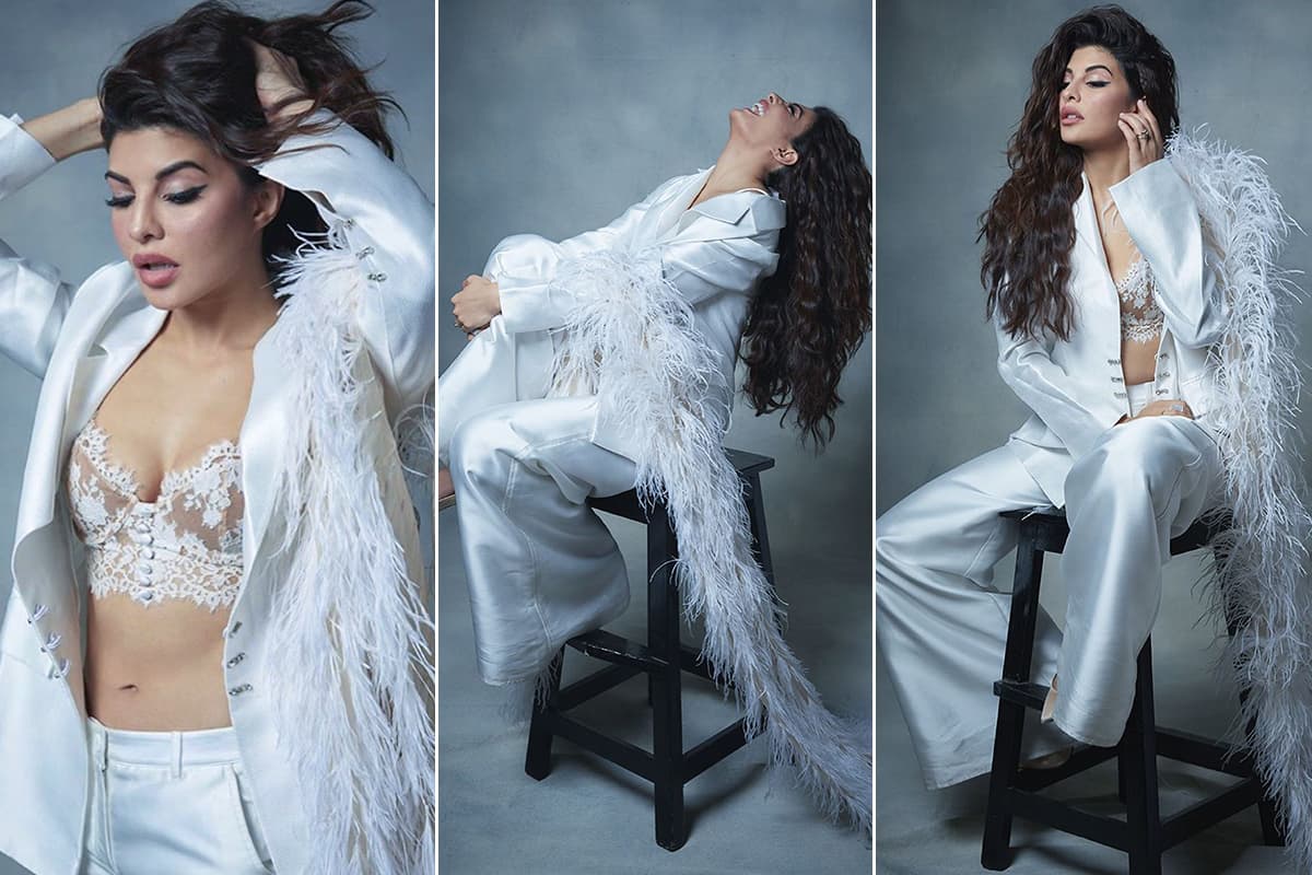 Jacqueline Fernandez is Ivory Chic for a photoshoot
