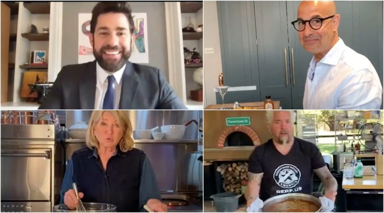 John Kransinski Hosts a Virtual Potluck With Celebs Martha Stewart, Stanley Tucci and More! 