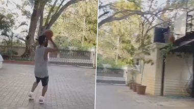 KL Rahul Showcases His Basketball Skills Amid COVID-19 Lockdown (Watch Video)