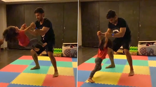 Kunal Kemmu Shares A Video Of Inaaya Doing Flip And That Can Easily Be The Best Of The Lot. 