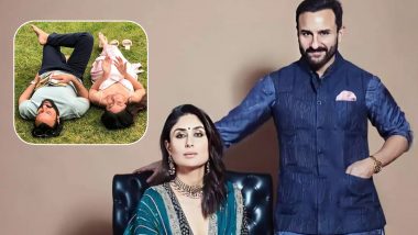 Saif Ali Khan Pulls A Sleeping Beauty on Chattering Kareena Kapoor Khan, and Bebo Can't Stop Smiling (View Pics)