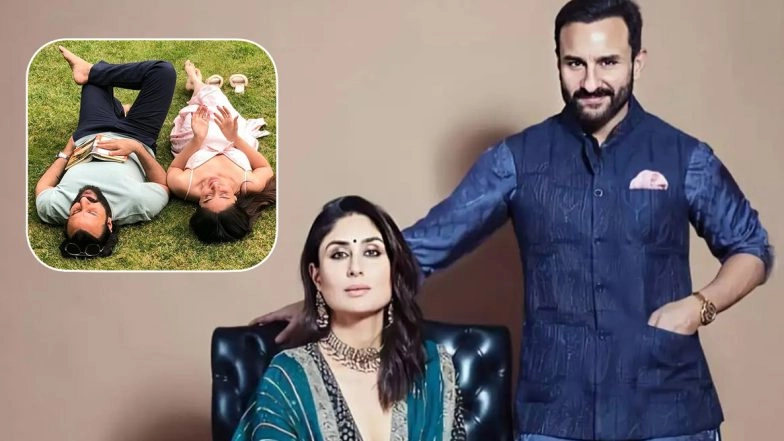 Saif Ali Khan Pulls A Sleeping Beauty on Chattering Kareena Kapoor Khan, and Bebo Can't Stop Smiling (View Pics)