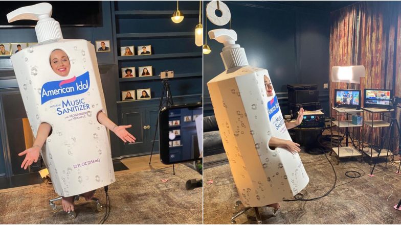 Katy Perry Dresses Up as a Giant Bottle of Hand Sanitiser to Promote At-Home Episodes of American Idol (View Pics)
