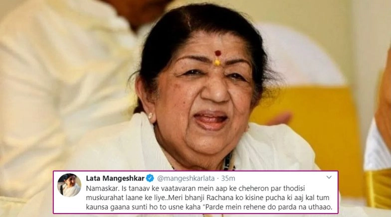 Lata Mangeshkar Shares An Anecdote Involving Her Niece To Break The Lockdown Tension!