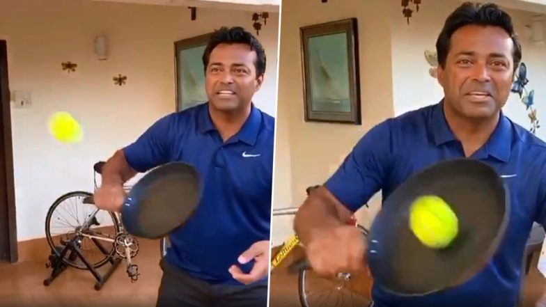 Leander Paes Clubs Video of Him and Mahesh Bhupathi Playing Tennis With Frying Pan, Shares on Social Media