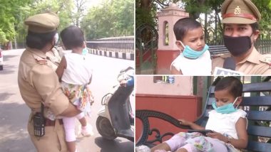 Lucknow Sub-Inspector Nida Arshi Reports on Duty With Her Child During Lockdown, Says 'Work is Essential During Pandemic'; See Pictures