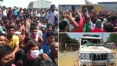 Migrant Workers Protest at IIT Hyderabad Demanding Return to Their Native Places Amid Lockdown, Vandalise Police Vehicle, Cop Injured