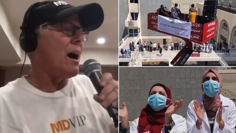 Musicians Performing on Crane in Lebanon to Doctors Dancing in Iran; 5 Videos Showing How People Tried to Boost Morale of Coronavirus Patients