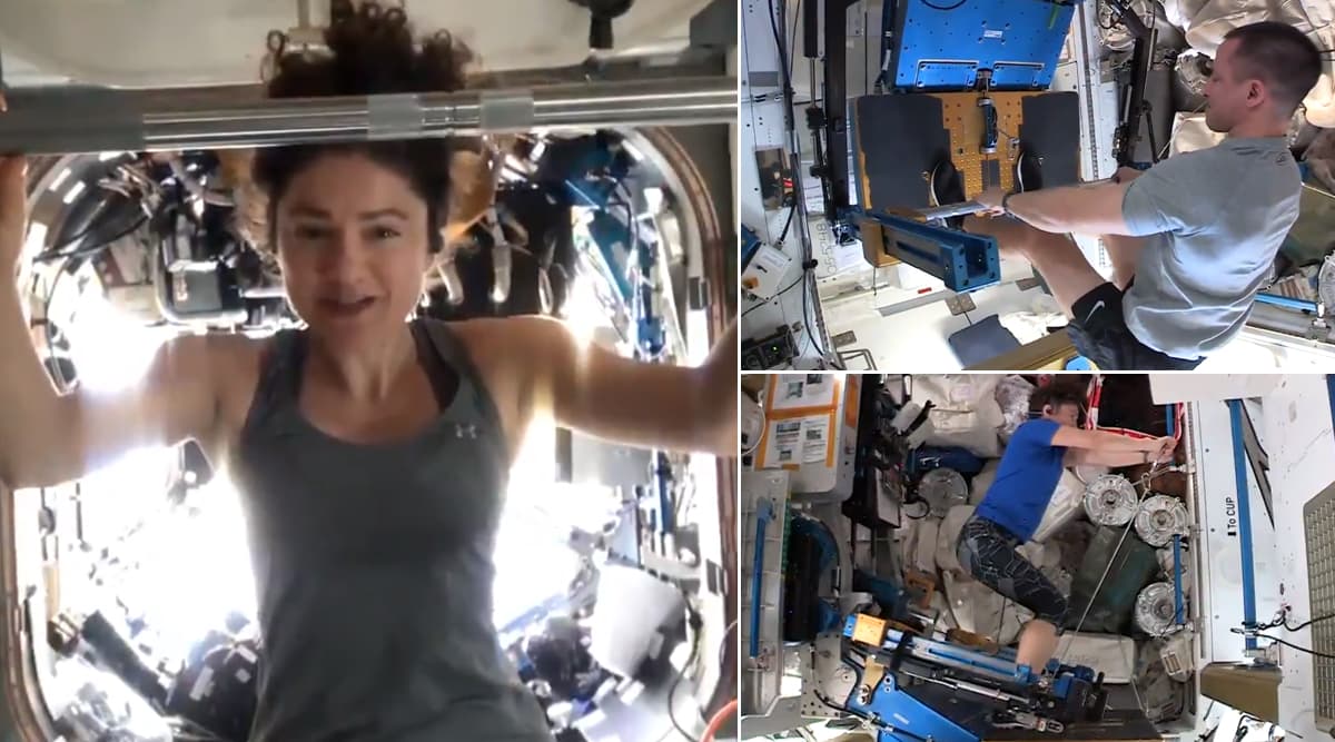 astronaut exercise bungee