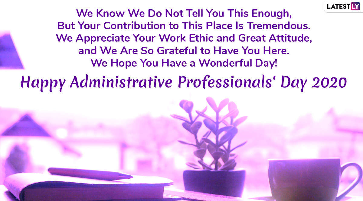 National Administrative Professionals’ Day 2020 Messages