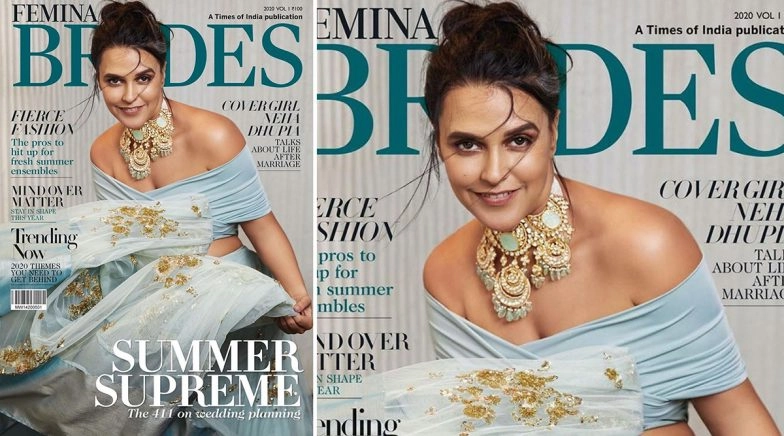 Neha Dhupia Shines in Pretty Pastels On Femina Brides!